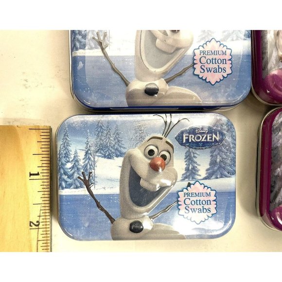 Disney Minnie Mouse Olaf Elsa & Ana Cotton Swabs Travel Tin Lot of 12 new - Picture 7 of 14